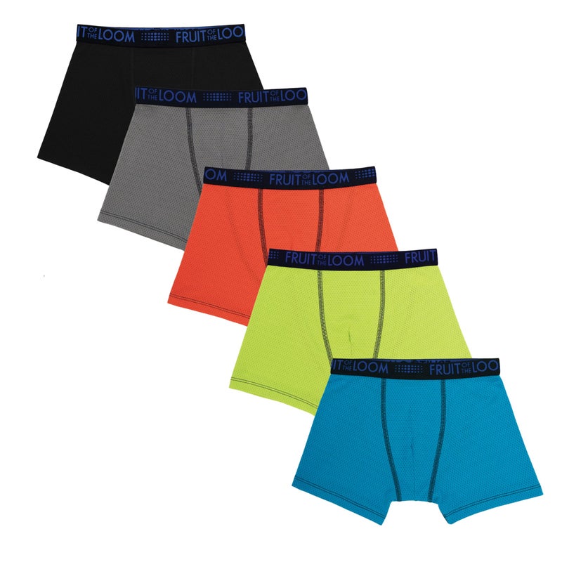 Fruit of the Loom boys Breathable Mesh Boxer Briefs Underwear, Boy - (Pack of 5) Micro Mesh, X-Large US - Image 1
